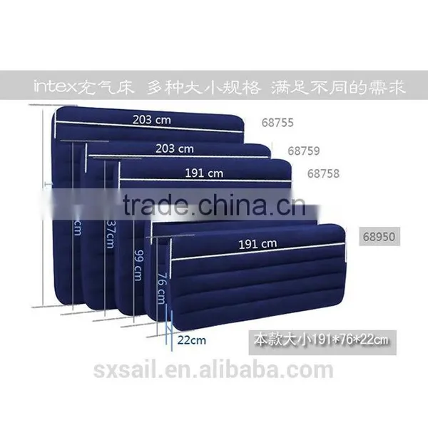 INTEX Blue Flocking Air Bed Trumpet photo-6