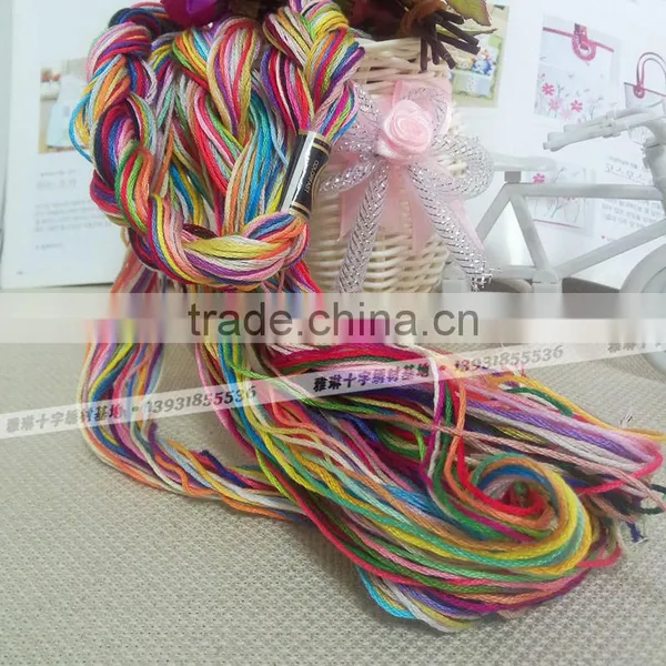 Beautiful DIY Dmc Thread Embroidery Floss Wholesale Colorful 100% Cotton Bracelets Thread Cross-stitch photo-5