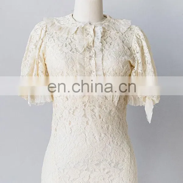 CHEFON Lace 2016 Long Evening Dresses With Sleeve Latest photo-2