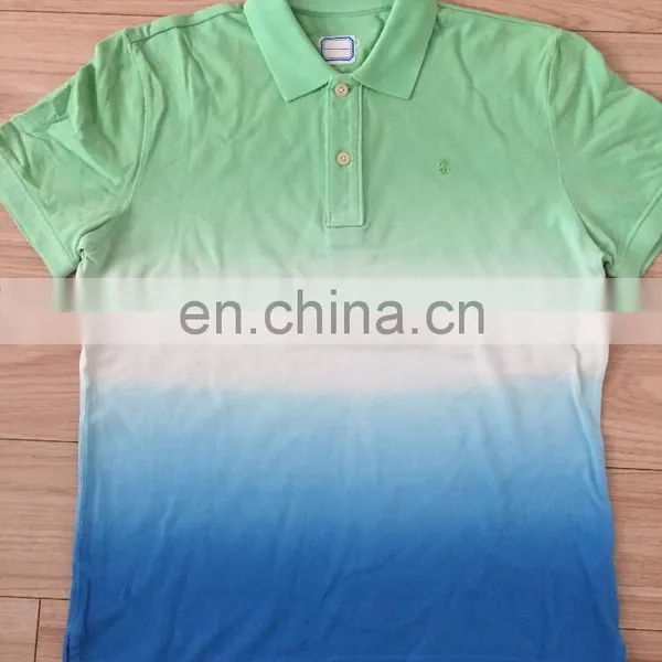 100% Cotton Customized Brand Men's Knitted Long Sleeve V-neck Tie-dyed Technics T-shirt photo-4