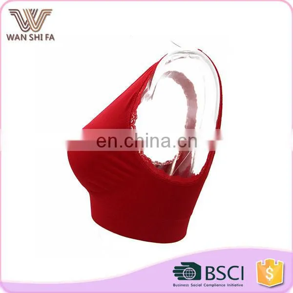 6 Colors Oem Nylon Anti-bacterial Top Quality Comfortable Camisole Bra photo-2