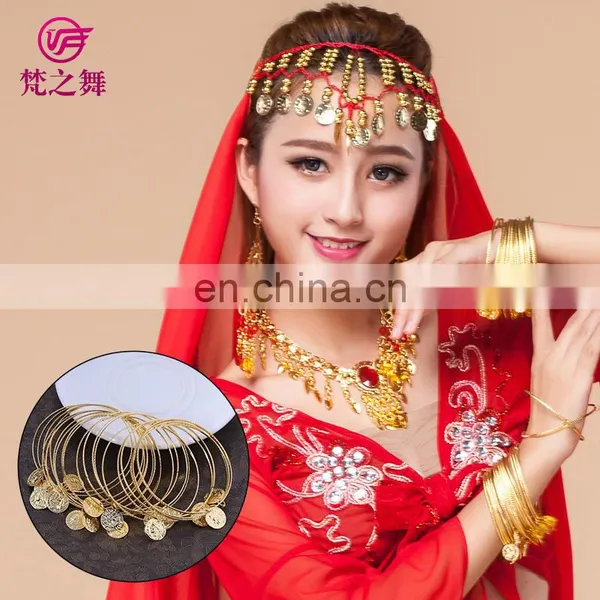 Wholesale Gold Coins Belly Dance Bracelet Bangle Jewelry P-9043# photo-2