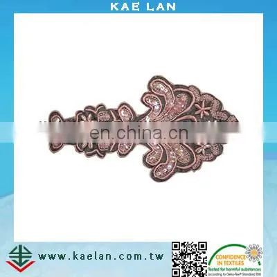 Custom Heart Shape Design Sequin Embroidery Patch photo-6