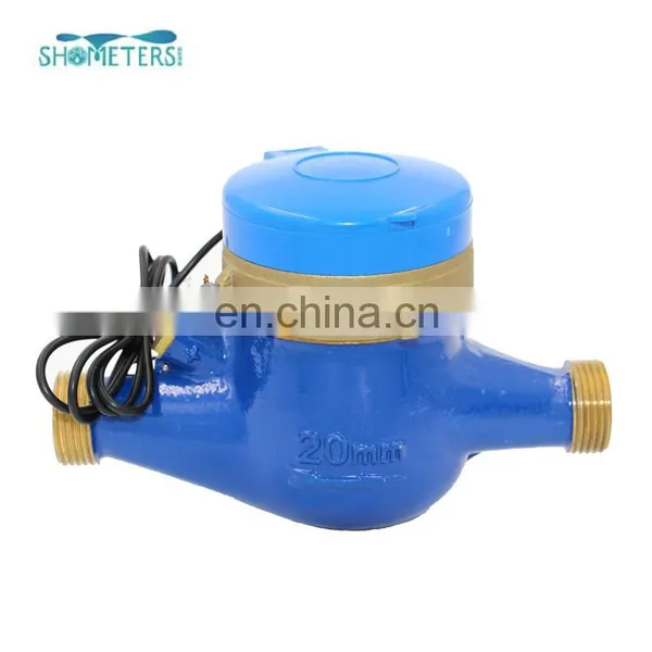 Good Price 5 Wheels Brass Multi Jet 15mm 1L Pulses Output Water Flow Meter photo-2