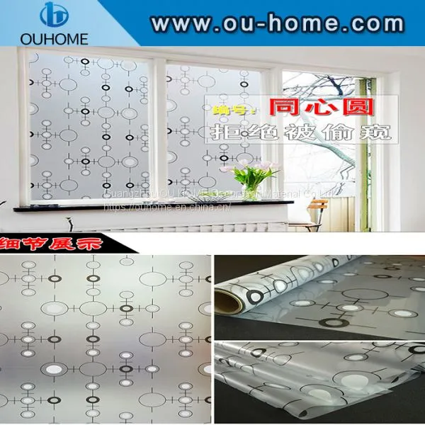 BT806 Popular PVC Frosted Decortaion Stained Glass Window Film photo-3