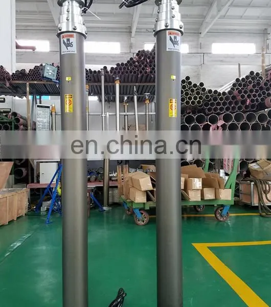 5m Silver CCTV Internal Cable Pneumatic Telescopic Mast for Security photo-5