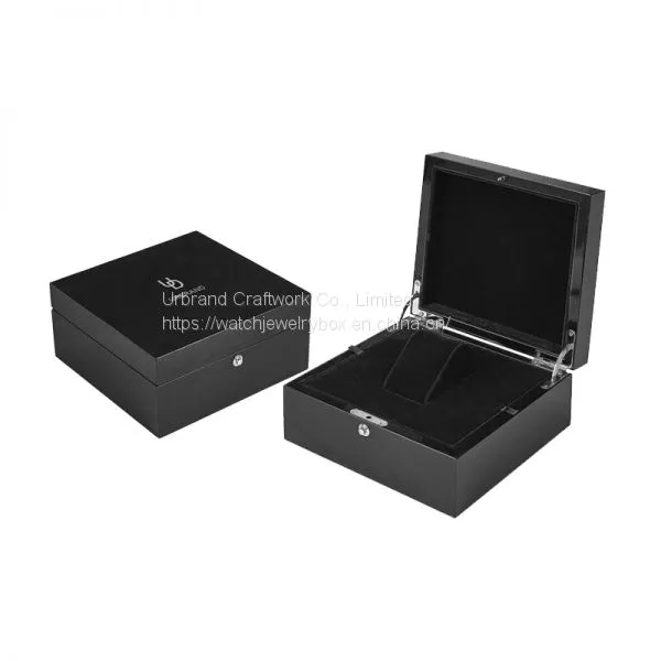 Wholesale Customize Luxury Wooden Watch Gift Packaging Boxes Newest Design Wooden Watch Boxes Case With Button Lock photo-3