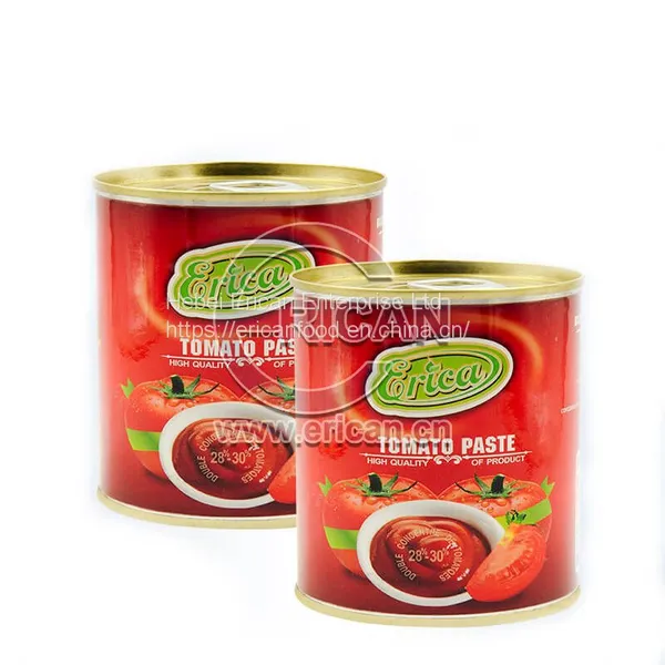 High Quality Easy Open Double Concentrated Tin Tomato Paste 28-30% Brix in Canned