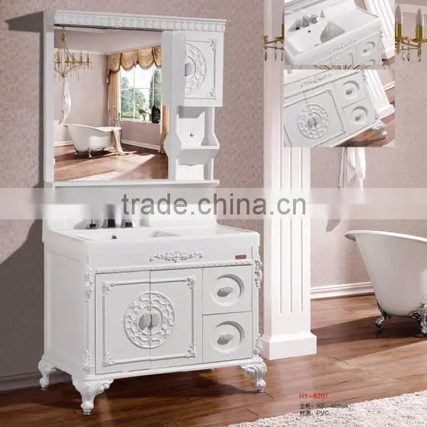 Henan Competitve Price bathroom vanity cabinet, PVC bathroom cabinet, mirror cabinet