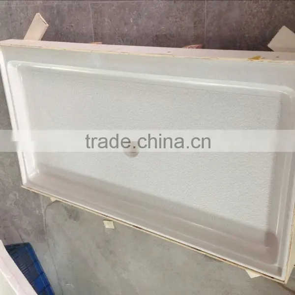 30''x60'' Cultured Marble Shower Pan, Cultured Marble Shower Base, Cultured Marble Shower Tray photo-3