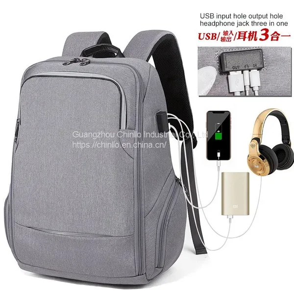 Men Casual Lightweight Mochilas Computer Usb Smart Waterproof Mochilas Rucksack 19 Inch Bag Black Laptop Backpack photo-4