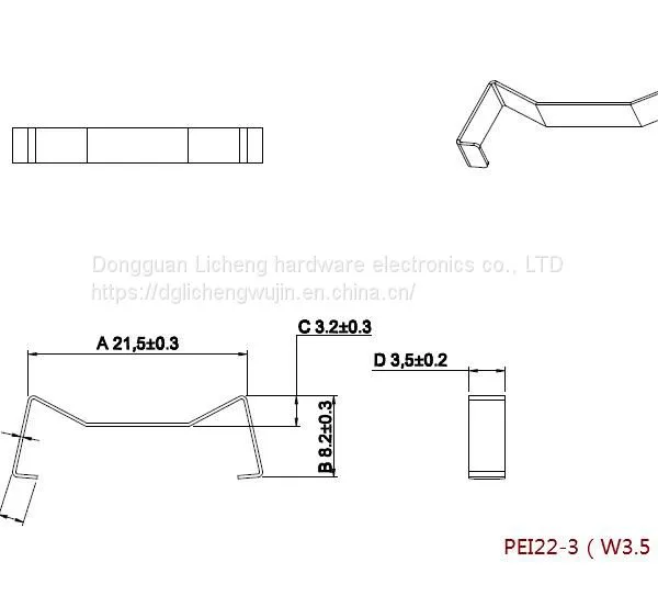 PEI22-3(W3.5) CLIP,EE22 CLAMP,EI22 CORE CLIPS,material Stainless Steel,Spot Sales. photo-2