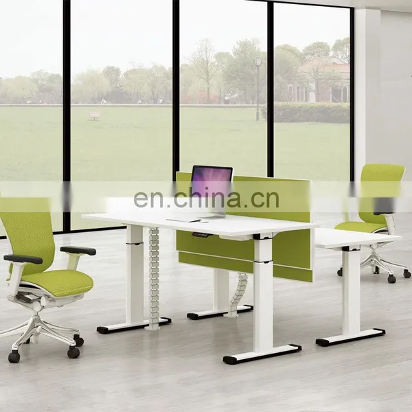 Luxury Adjustable Height High Tech Executive Electric Lift Standing Desk Frame Sit Stand up Computer Office Desk photo-3