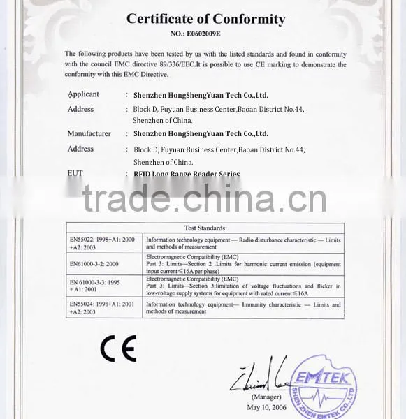 RS232/485 Wiegand34/26 RFID Long Range Card Reader With 1 M Reading Distance photo-5