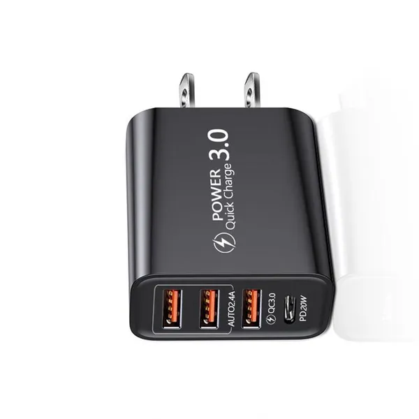 QC 3.0 USB Charger Mobile Phone EU US Quick Charger 3 Ports+USB Charger For Iphone 11 12 13 photo-5