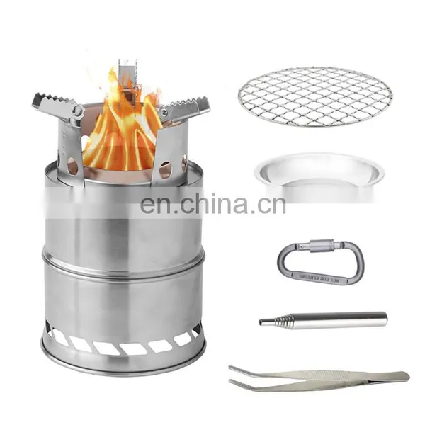 Camping Outdoor Cookware Portable Mini Furnace Factory Direct Stainless Steel Outdoor Fire Stove photo-2