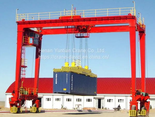 Port Rubber Tyre Container Gantry Crane for 20ft 40ft Container Lift photo-5