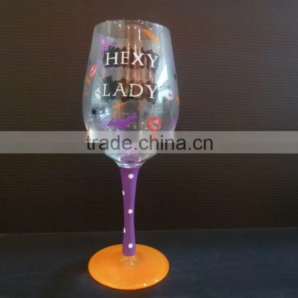 450ml Decal Decoration Wine Glass