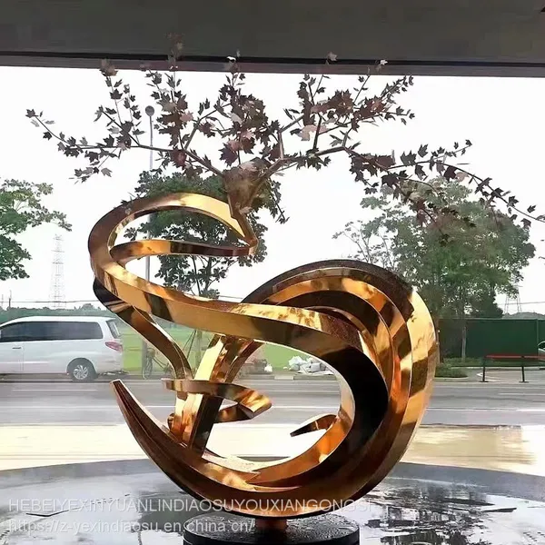 Stainless Steel Manufacturer Stainless Steel Mirror Sculpture Park Square Landscape Sculpture Ornament Metal Sculpture photo-3