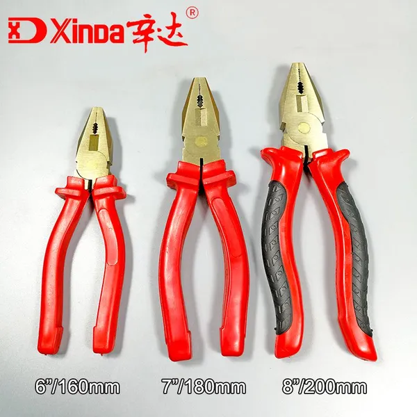 Xinda Non Sparking Tools Aluminum Bronze/Beryllium Copper Combination Pliers Explosion Proof Tools photo-3