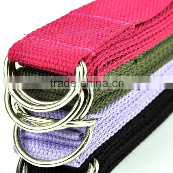 Cotton Yoga Strap With D Type Ring photo-2