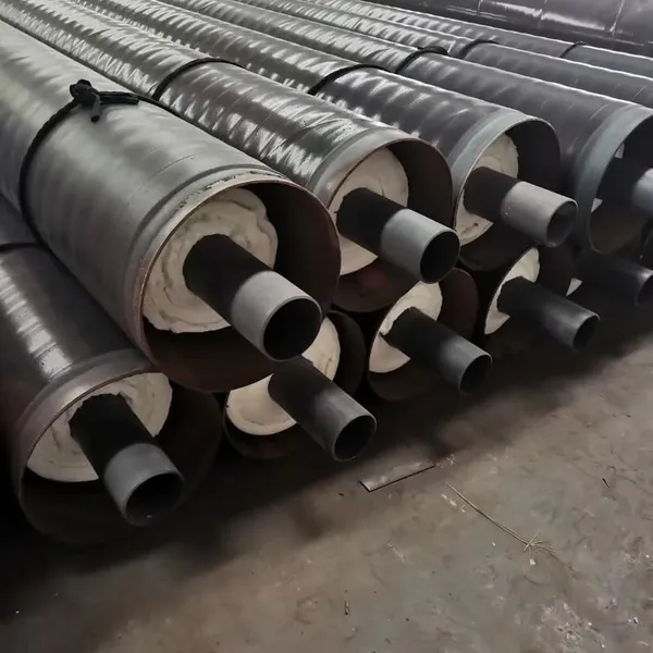 High Temperature Resistant Steel Jacket Steam Insulation Pipe Rock Wool Insulated Pipe For Power Plant Steam Network photo-5