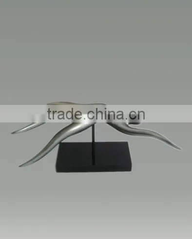 Nude Female Chasing The Eaves Bronze Graceful Sculpture Urban Statue