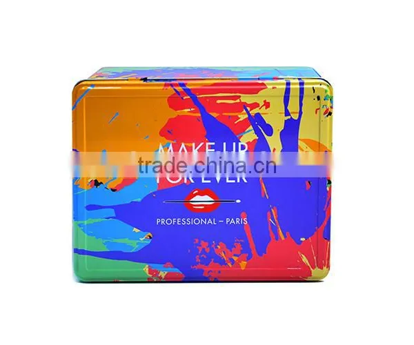 Beautiful Rectangular Metal Tin Box,cosmetic Metal Box,colorful Tin Can photo-2