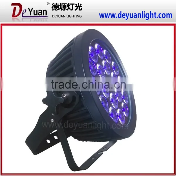 New Design Slim Outdoor Par Can 18 x 12W 6in1 RGBW UV Ip65 Led Par Light photo-5