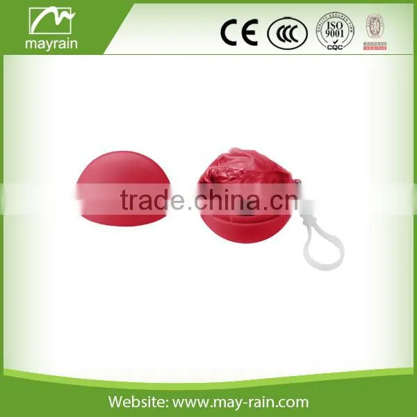 Wholesale Disposable Red Rain Poncho With Keychain Ball photo-5
