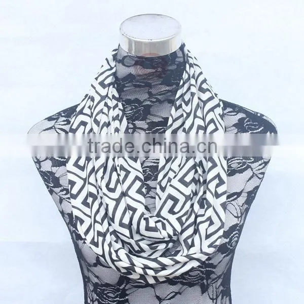 Wholesale Personalized Double Layer Knitted Jersey Infinity Scarf photo-6