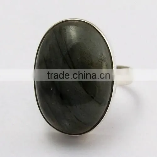 925 Sterling Silver Bezel Setting Labradorite Ring, Wholesale Silver Jewelry, Indian Silver Jewelry photo-2