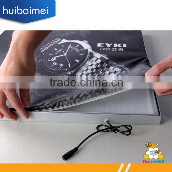 Backlit LGP Illumination Slim Light Box, Frameless Textile Light Box photo-6