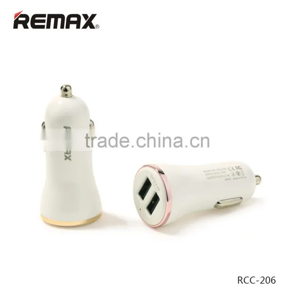 Original Remax Dolfin Series RCC-206 Car Charger LED Light 2.4A Dual USB Ports Universal Car Charger For IOS/Android TB-0244 photo-4