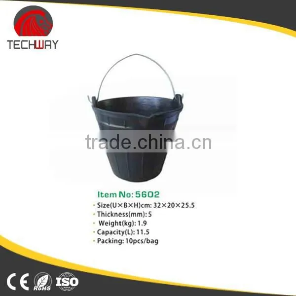 Recycled Rubber Pails,10L Rubber Bucket With Handle photo-3