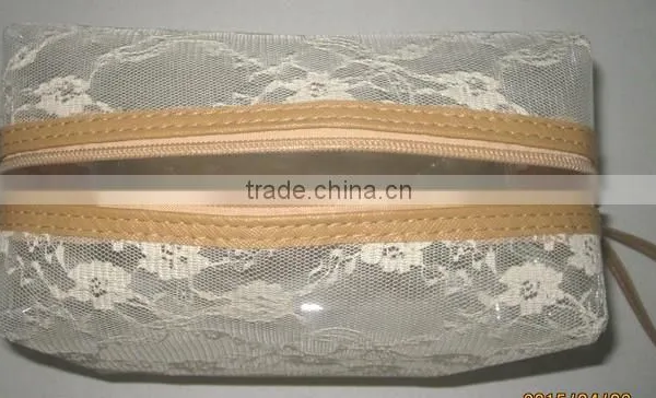 Popular Beauty Transparent With Mesh Cosmetic Bag photo-6