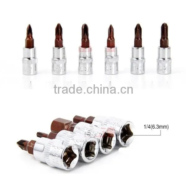 21size=One Set 1/4 Inch Socket Head Screwdriver Bits Soltted Phillips Hex Screwdriver Bit Hardware Tools With Box AR-32 photo-4