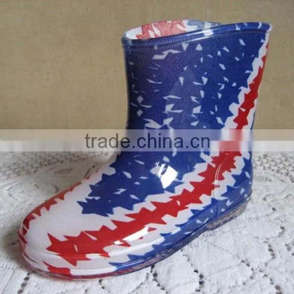New Children Printing PVC Waterproof Rainboots photo-5