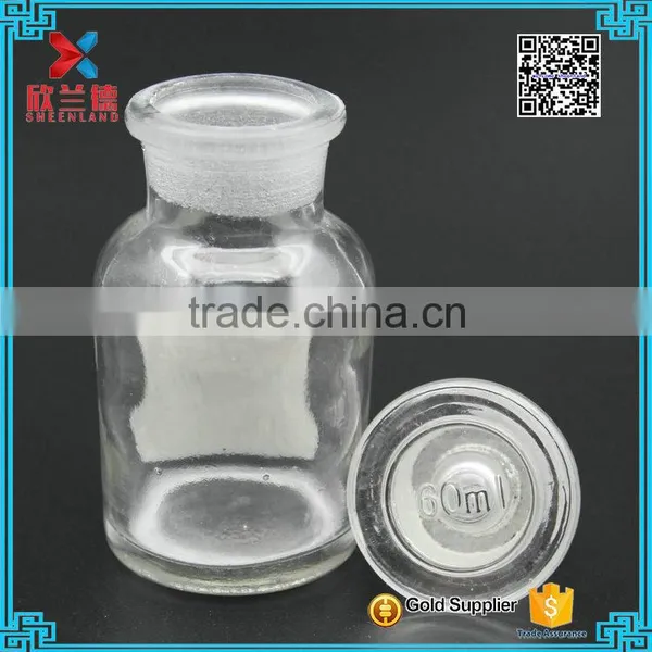 60ml Cylindrical Storage Pharmaceutical Grade Glass Bottle With Stopper Wholesale photo-2