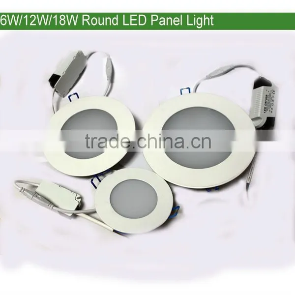 6W 12W 18W Recessed 2835 SMD Round LED Panel Lights photo-2