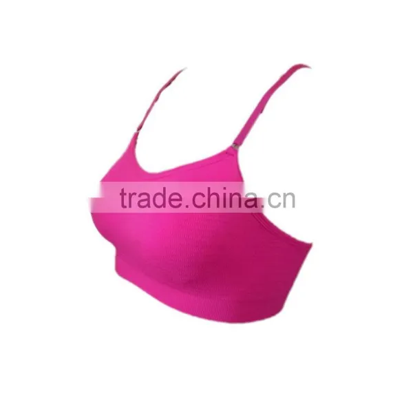 Fashionable Neon Color Sexy With Adjustable Crossed Straps Ladies Sports Bra photo-2