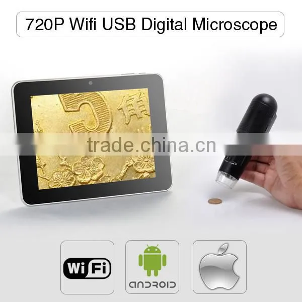 Ipad, Iphone Compatible 720P HD Wireless/Wifi Microscope, Wifi USB Digital Microscope With LED and Battery photo-2