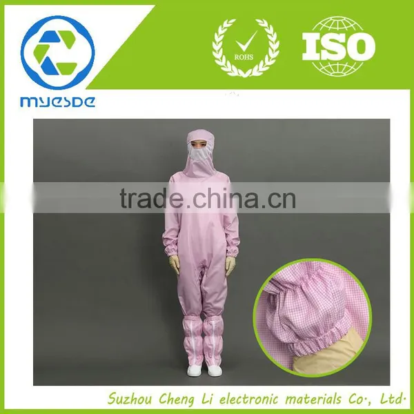 Antistatic Garments/ESD Cleanroom Coverall/0.25mm Gridding Fabric