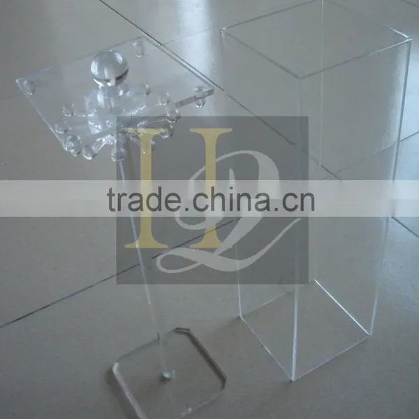 China Supplier Transparent Acrylic Necklace Display Holder With Cover photo-3