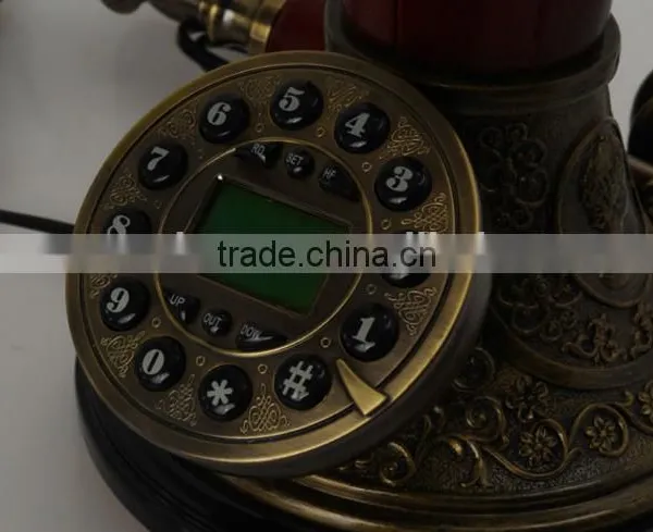 Antique European Brown Lamp Telephone Landline With Home Phones photo-5