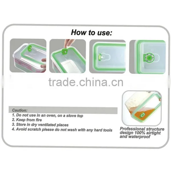 2014 New Short Rectangular Food Container Set GL9013-S-B photo-5