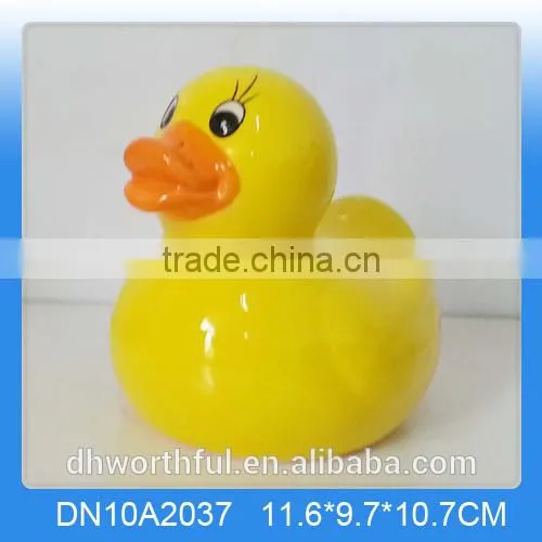 Lovely Yellow Duck Ceramic Money Bank photo-2