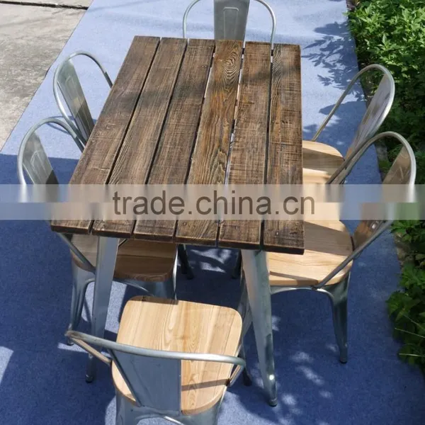 Antique Industrial Dining Table, Wooden Dining Table photo-2