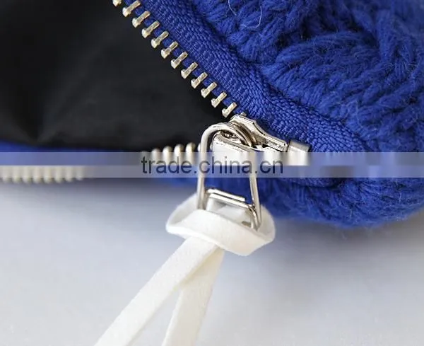 Korea New Fashion Design Knit Pouch Weave Mini Bag With Strap photo-4