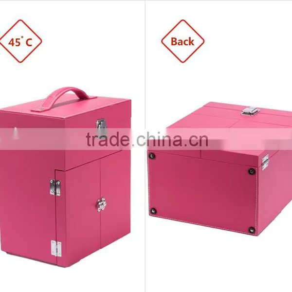 Professional PVC Makeup Case Removable Trays With Adjustable Dividers photo-3